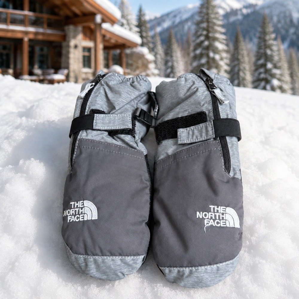 The North Face Toddler DryVent Mittens Gray Insulated Winter Snow Gloves M/M